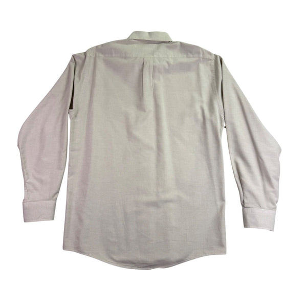 The Arrow Company Mens Beige Button-Up Shirt Slim Fit 15 1/2 34/35