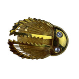Monet Womens Gold Tone Beetle Crystal Pin Brooch Jewelry