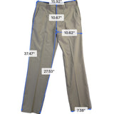 Izod Mens Beige Stretch Golf Pants With Flat Front & Belt Loops Size 32 L32