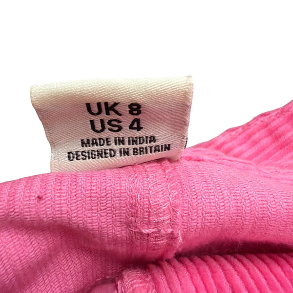 Lucy & Yak Womens Pink Organic Cotton Corduroy Mini Skirt Size US 4 / UK 8