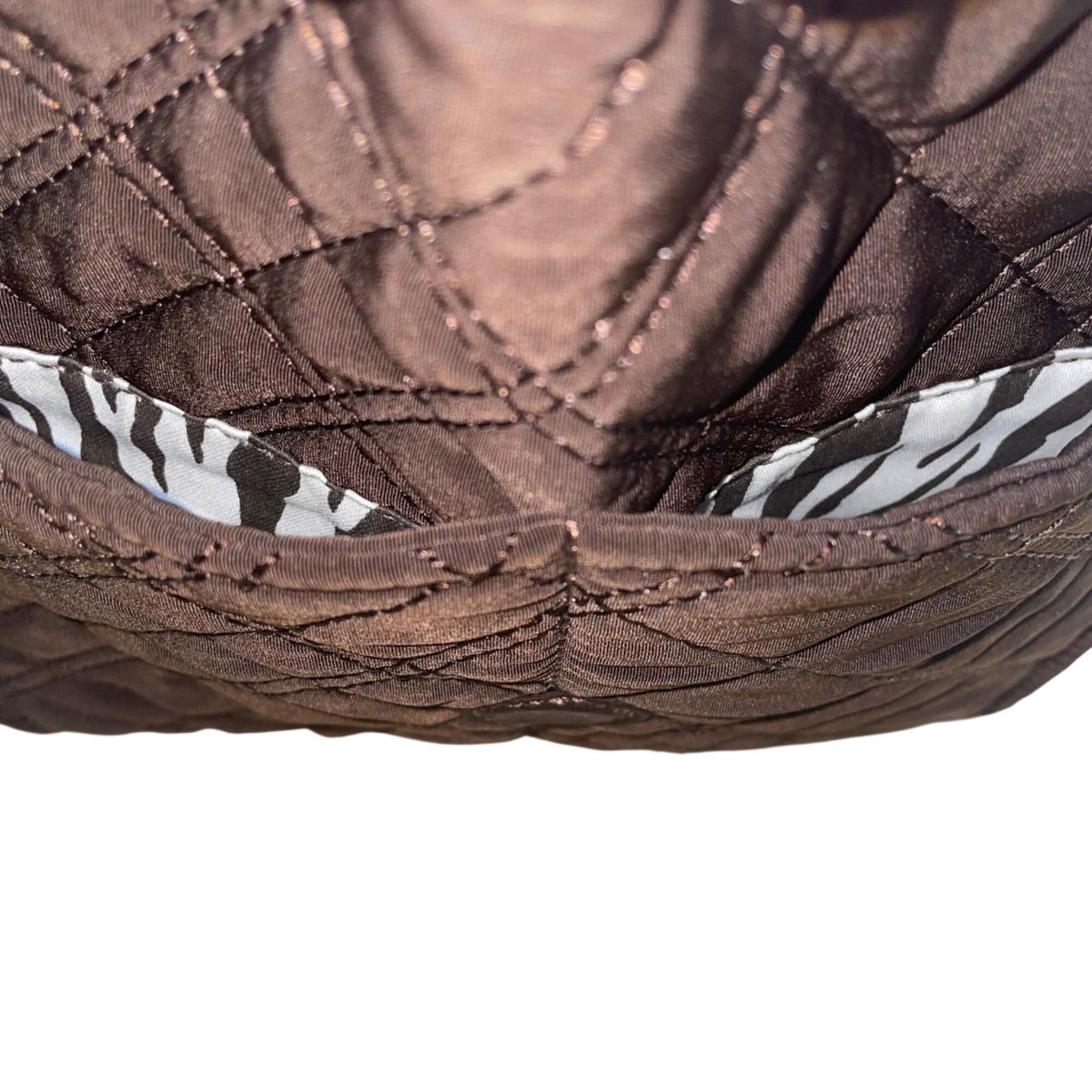 Vera Bradley Women’s Brown Quilted Fabric With Buckle Front Pocket Backpack