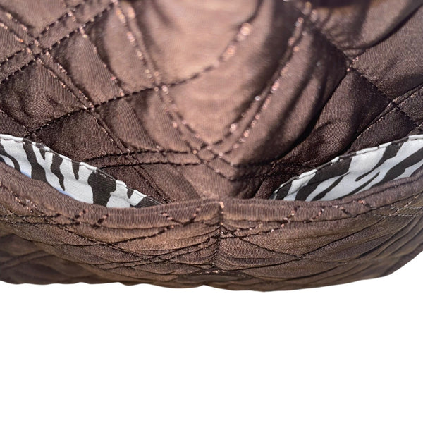 Vera Bradley Women’s Brown Quilted Fabric With Buckle Front Pocket Backpack