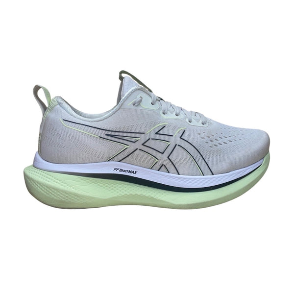 Asics Women’s White & Light Green FF Blast Max GlideRide Max Running Shoes Sz 9
