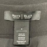 White House Black Market Womens Black Mini Skirt Zipper Accent Size 6