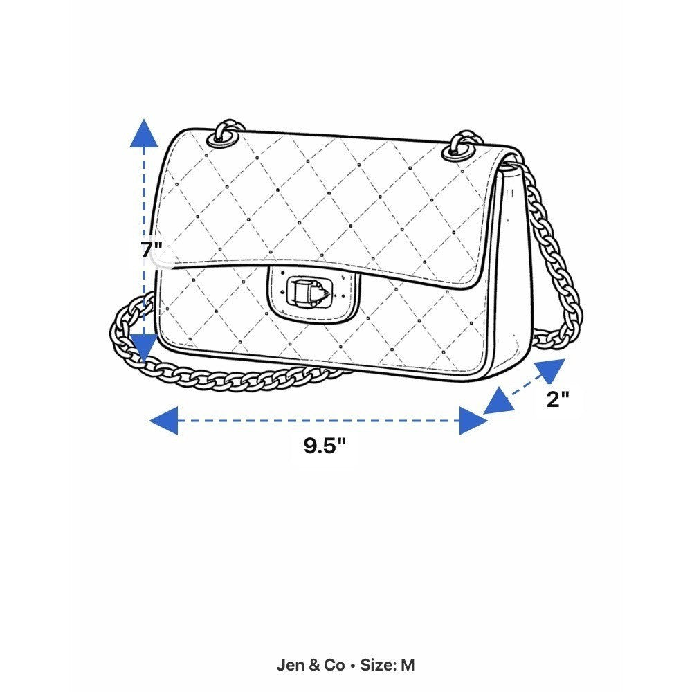 Jen & Co Women’s Gray Faux Leather With Adjustable Strap Crossbody Bag
