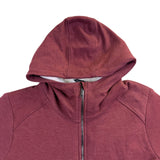 Eddie Bauer Womens Red Hooded Full-Zip Jacket Faux Fur Lining Size XL