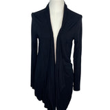 Urban Coco Womens Draped Open Front Cardigan Jacket Black Long Sleeve Sz M- New