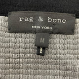 Rag & Bone Black Mesh Panel Short Sleeve Top Womens Size M
