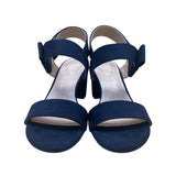 Bandolino Women’s Navy Textile Upper Open Toe Donna Heel Sandals Size 8.5M
