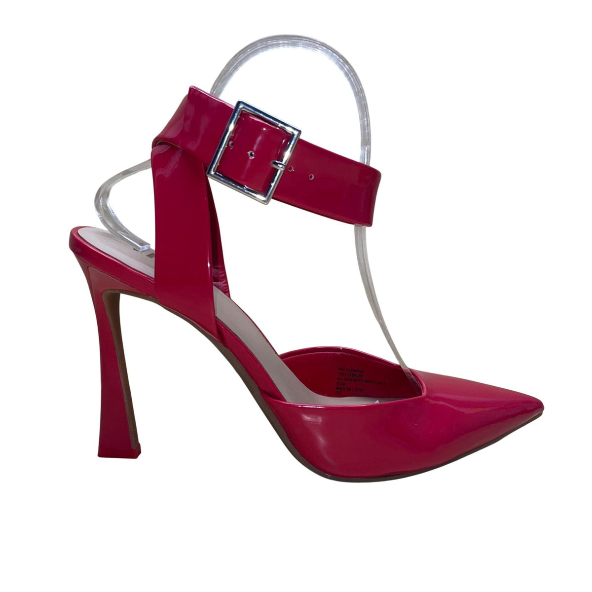 I.N.C. Women’s Red Man-Made Adjustable Strap Pointed Toe Ozanna Heels Size 8.5M
