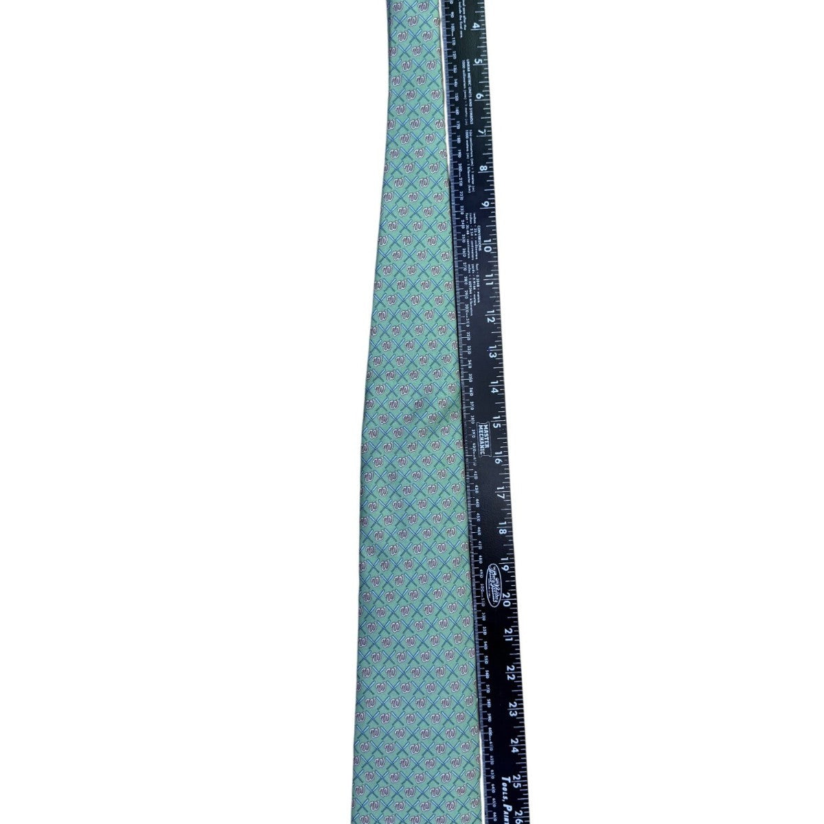 Vineyard Vines Mens Green 100% Silk Washington Nationals Logo Patterned Tie