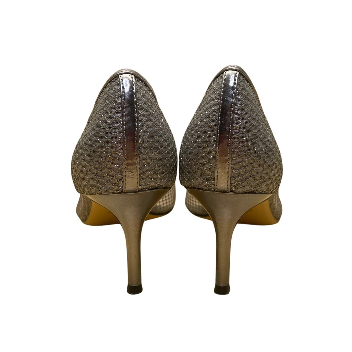 Nina New York Women’s Steel Met Foil Mesh Niley YY Pointed-Toe Heels Size 9.5M