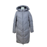 Bosideng Women's Gray Hooded Puffer Coat Long Length Winter Outerwear Sz 2