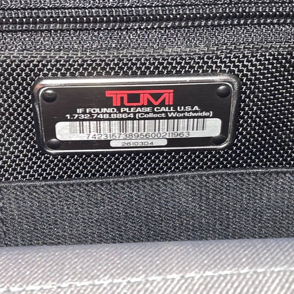 Tumi Men’s Black Ballistic Nylon Rolling Expandable Carry-On Travel Luggage