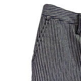 ATM Womens Black & White Stripe Cotton/Spandex Cropped Wide-Leg Pants Size 0