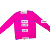 Halogen Womens Pink Merino Wool Crewneck Sweater Long Sleeve Sz M
