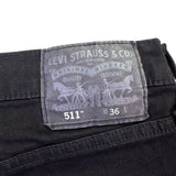 Levis women’s Black Stretch Denim Shorts 511 Slim Fit Casual Style Size 36
