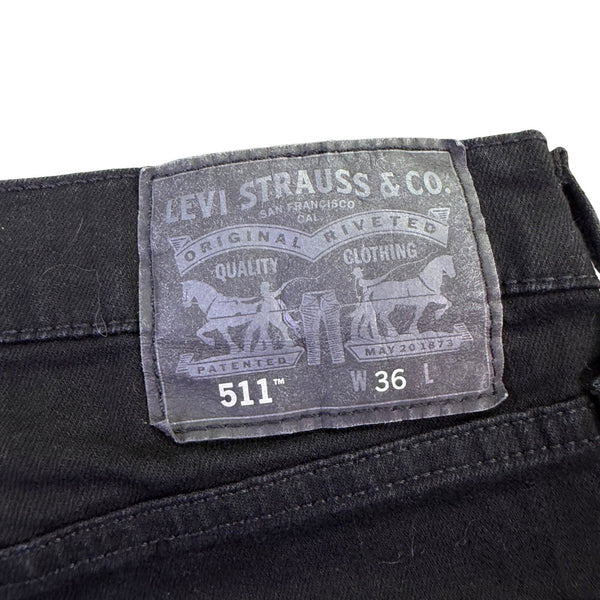 Levis women’s Black Stretch Denim Shorts 511 Slim Fit Casual Style Size 36