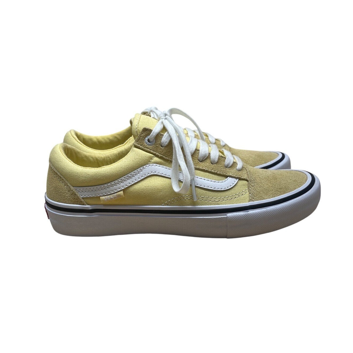 Vans Old Skool Yellow Canvas & Suede Pro Ultracush HD Skateboard Sneakers Size 8
