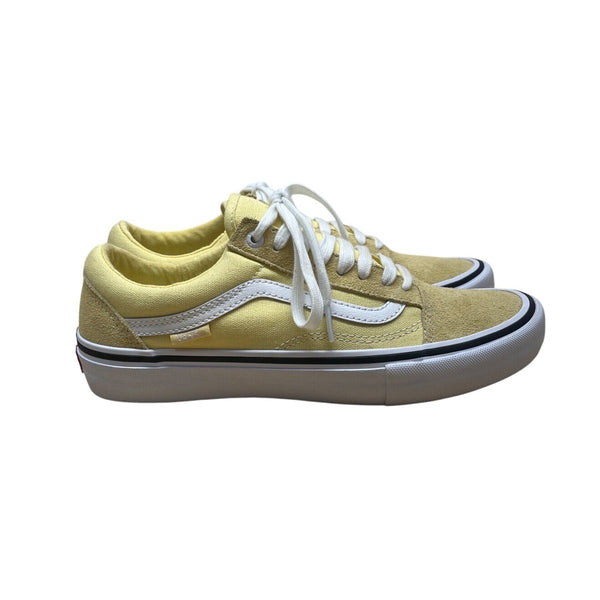 Vans Old Skool Yellow Canvas & Suede Pro Ultracush HD Skateboard Sneakers Size 8