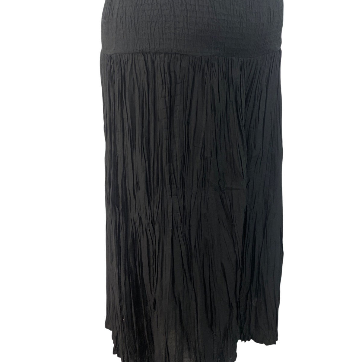 Sandy Starkman Womens Black Crinkled Maxi Pants Size 1X - New