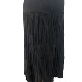 Sandy Starkman Womens Black Crinkled Maxi Pants Size 1X - New