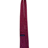 Jos A Bank Mens Red Silk Geometric Tie Executive Collection Blue Pattern