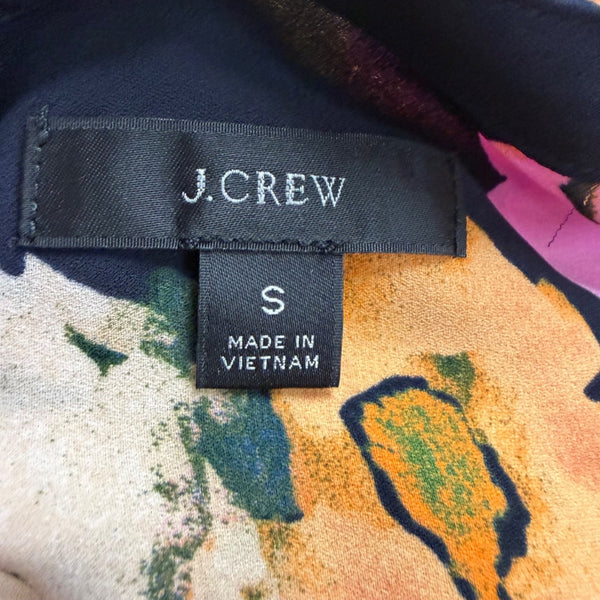 J.Crew Womens Multicolor Floral Print Sleeveless Button-Front Blouse Size S