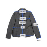 J. Crew Womens Black Houndstooth Wool Blend Blazer With Gold Button Size 4