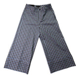 Banana Republic Women’s Blue & Black Plaid Wide-Leg Crop Pants Size 6 - New