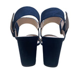 Bandolino Women’s Navy Textile Upper Open Toe Donna Heel Sandals Size 8.5M