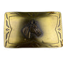 Vintage Brass Mens Western Belt Buckle Horse Head Design Rectangular 3.5"x2.5"