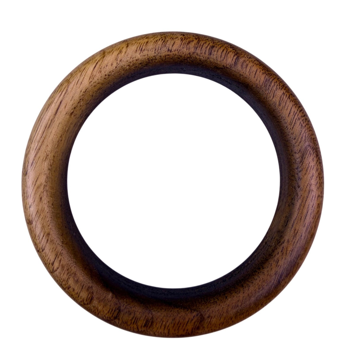 Handcrafted Womens Wooden Bangle Bracelet Natural Woodgrain Design Circular