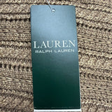 Lauren Ralph Lauren Womens Tan Textured Knit Sweater Relaxed Fit Sz L
