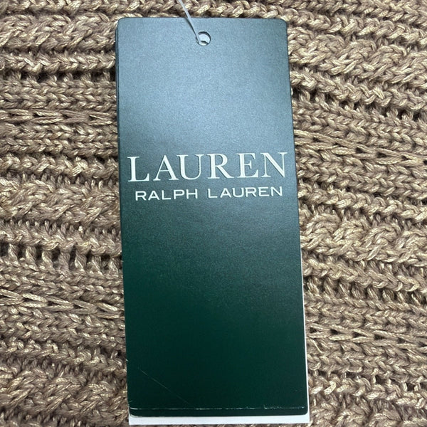 Lauren Ralph Lauren Womens Tan Textured Knit Sweater Relaxed Fit Sz L