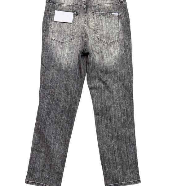 White House Black Market Womens Gray High Rise Straight Jeans Size 10