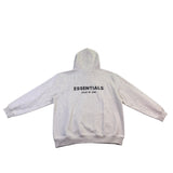 Fear Of God Essentials Mens Light Gray Cotton Pullover Hoodie Streetwear Sz XL