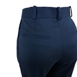Cos Womens Black Polyester & Wool Blend Pleated High-Waist Trousers Size 2