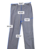 Ann Taylor Womens Light Gray Dress Pants Flat Front Button Details  Size 12