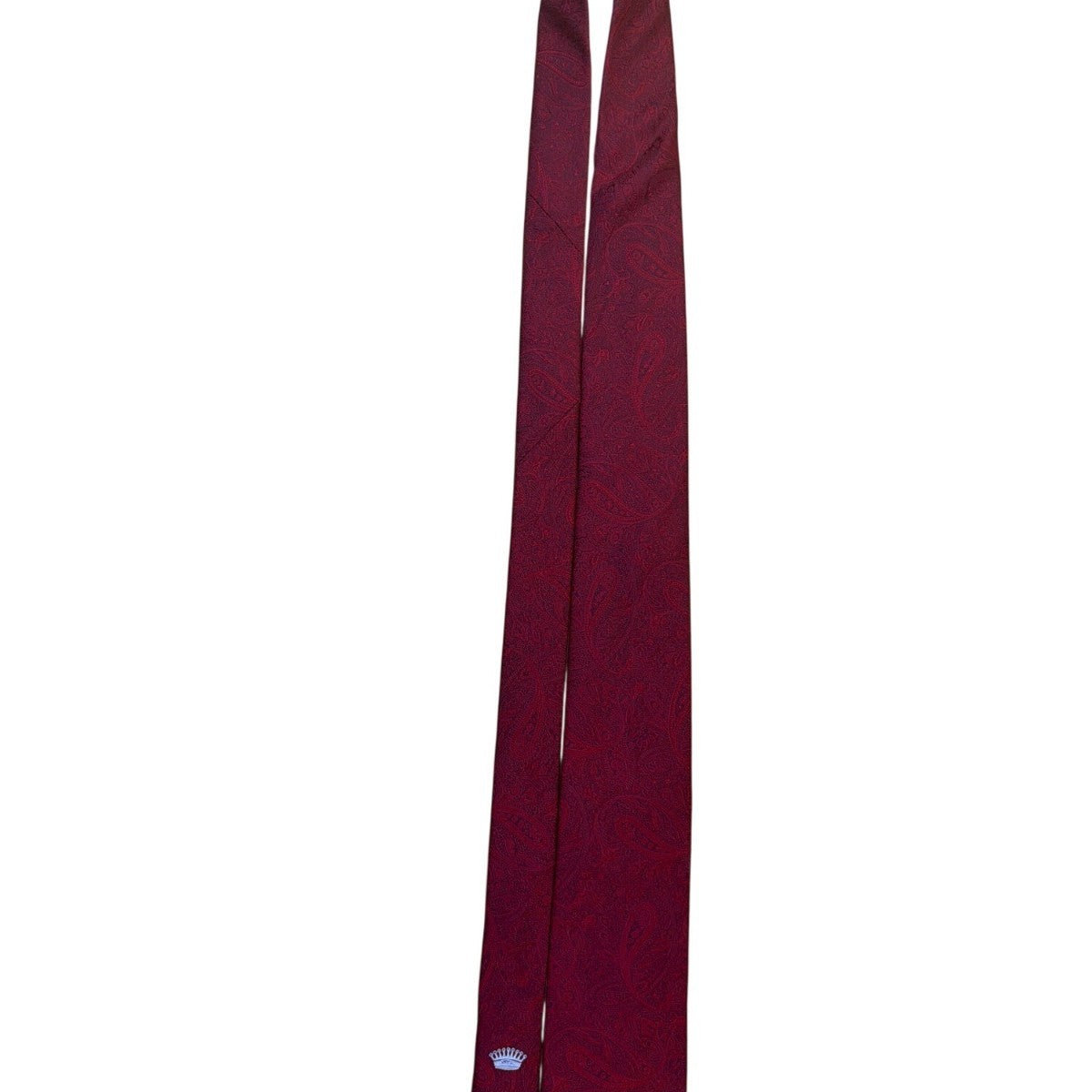 Countess Mara Mens Red Paisley Silk Handmade Necktie Luxurious Pattern