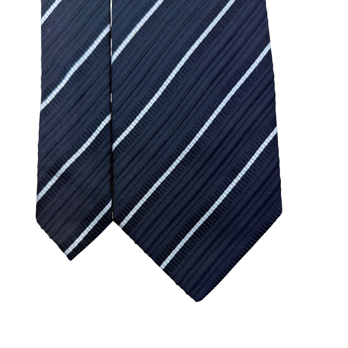 Joseph Abboud Mens Navy Striped 100% Silk Neck Tie Classic Pattern