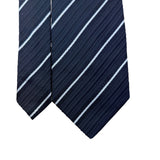 Joseph Abboud Mens Navy Striped 100% Silk Neck Tie Classic Pattern