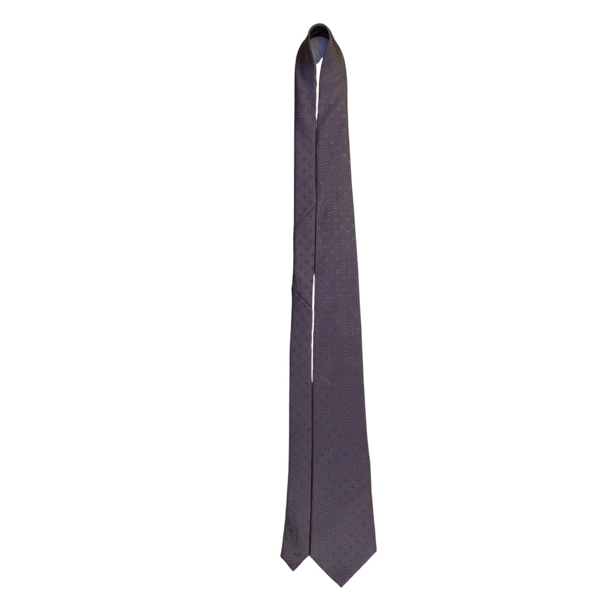 Barini Originals Mens Brown Silk Floral Pattern Necktie