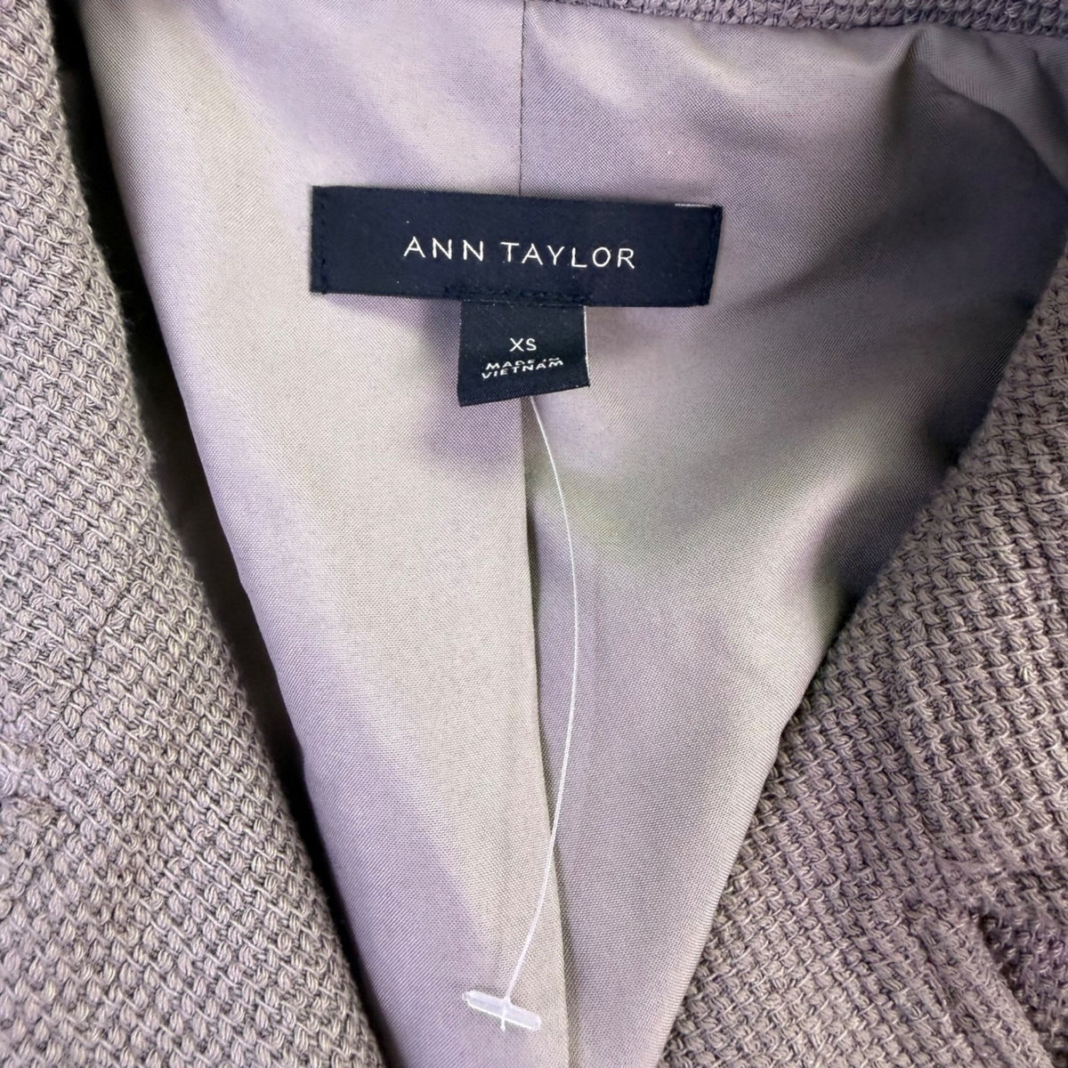 Ann Taylor Womens Gray Zip-Up Moto Jacket Lightweight Stylish Size XS 
