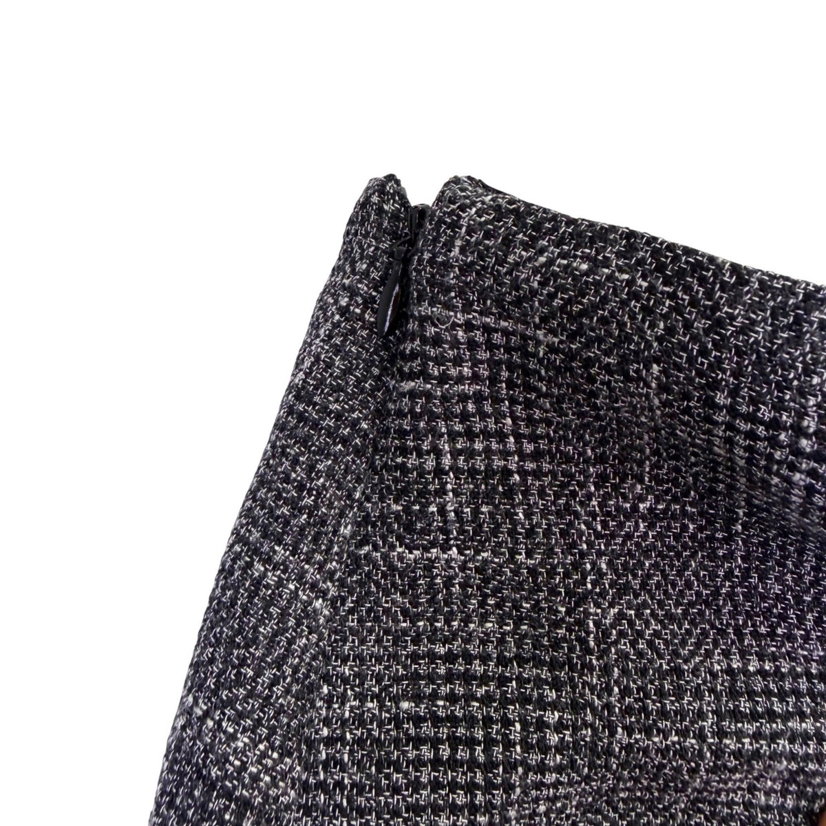 Dressbarn Womens Gray Tweed Mini Skirt With Fringe Hem & Buckle Detail Size 22W