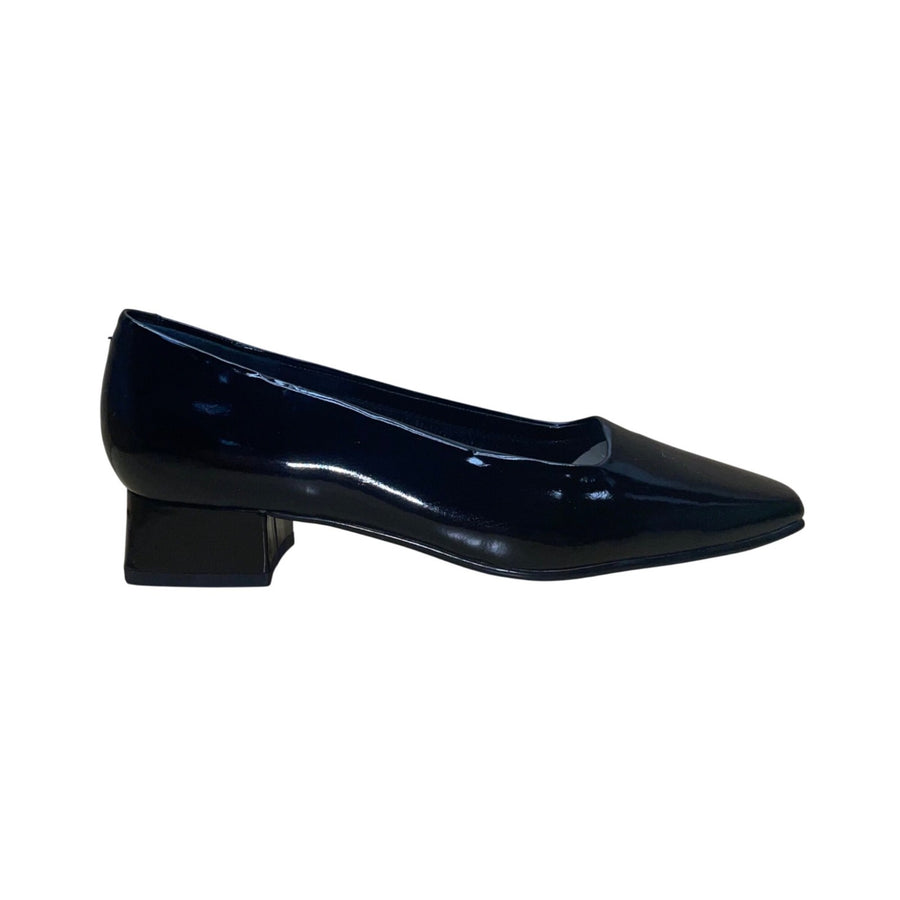 Chadwicks Women’s Black Patent Square-Toe Low Heel Slip-On Dress Shoes Size 10M