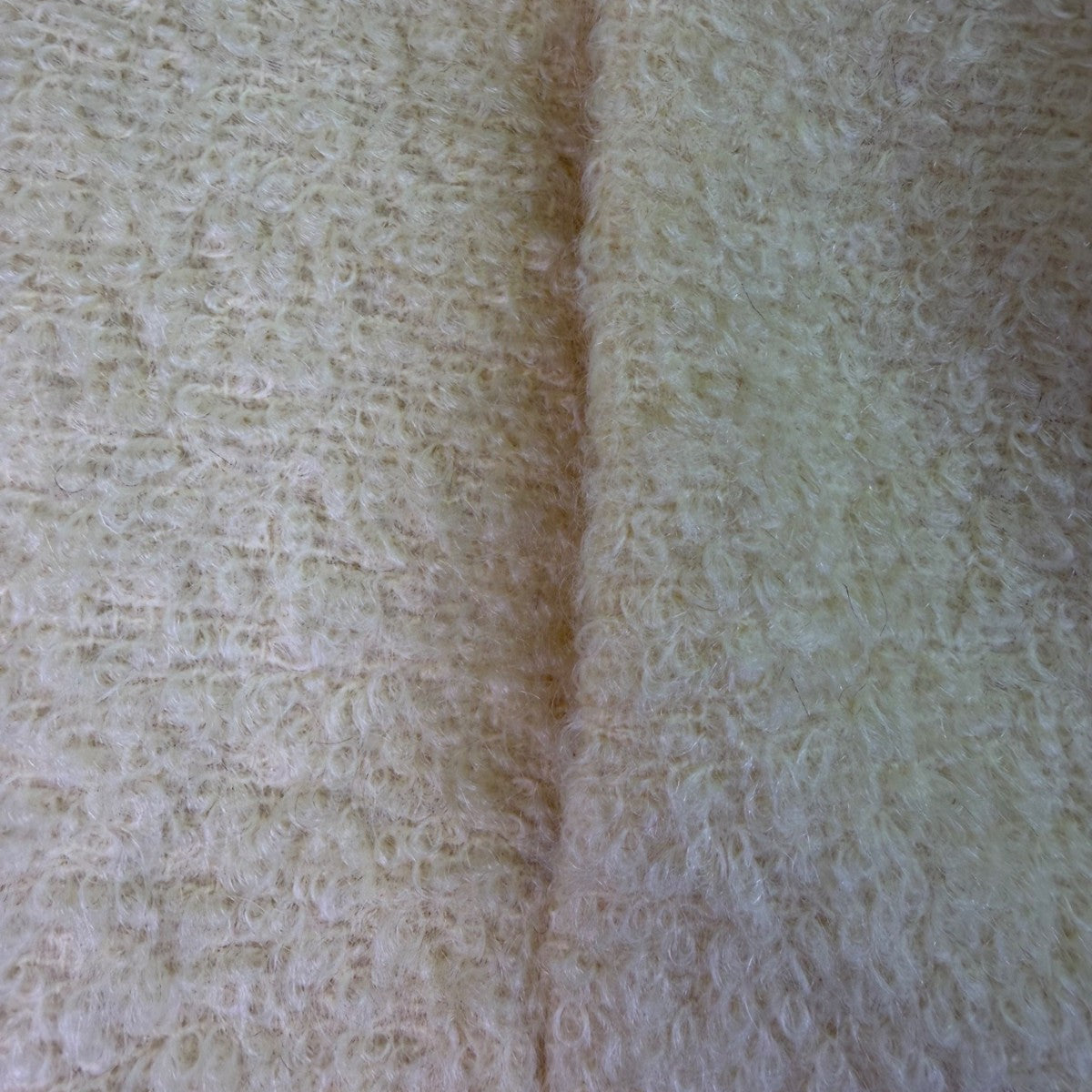 Adoria Kaufmanns Womens Beige Wool Coat Faux Fur Collar Button Closure Vintage