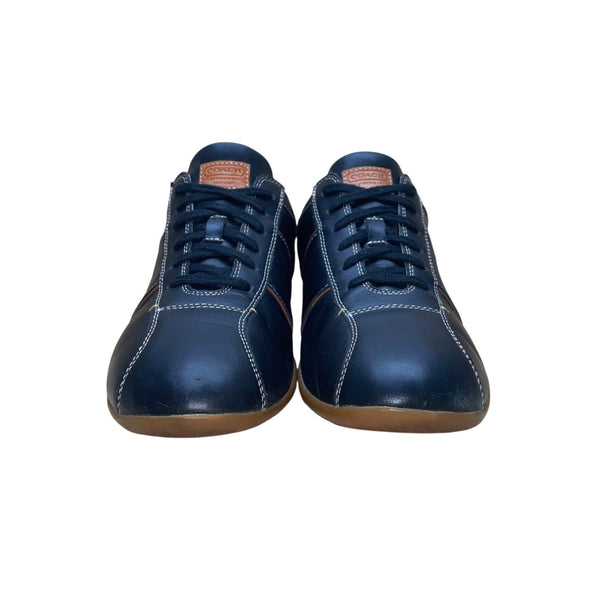 Coach Men’s Black Leather & Gum Sole Meyer Casual Shoes Size 10M