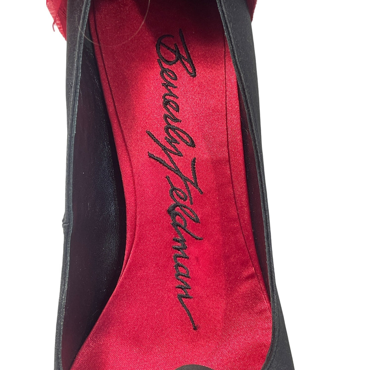 Beverly Feldman Women's Black Peep Toe Platforms 4.5in Heel Sz 8 (EU 38)