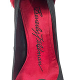 Beverly Feldman Women's Black Peep Toe Platforms 4.5in Heel Sz 8 (EU 38)